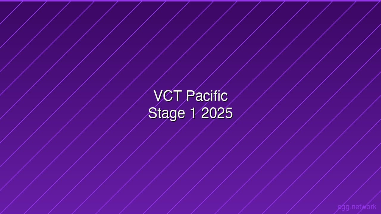VCT Pacific Stage 1 2025