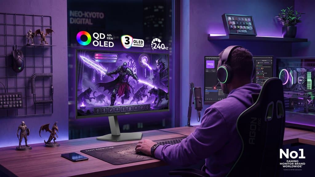 AOC’s New AGON PRO AG326UZD2 Is a 32-Inch 4K QD-OLED Built for the One-Monitor Setup